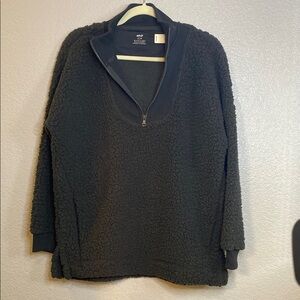 Aerie Dream Sherpa Shearling Quarter Zip Pullover Sweatshirt NWT size Small